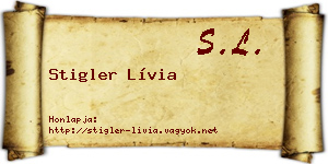 Stigler Lívia névjegykártya